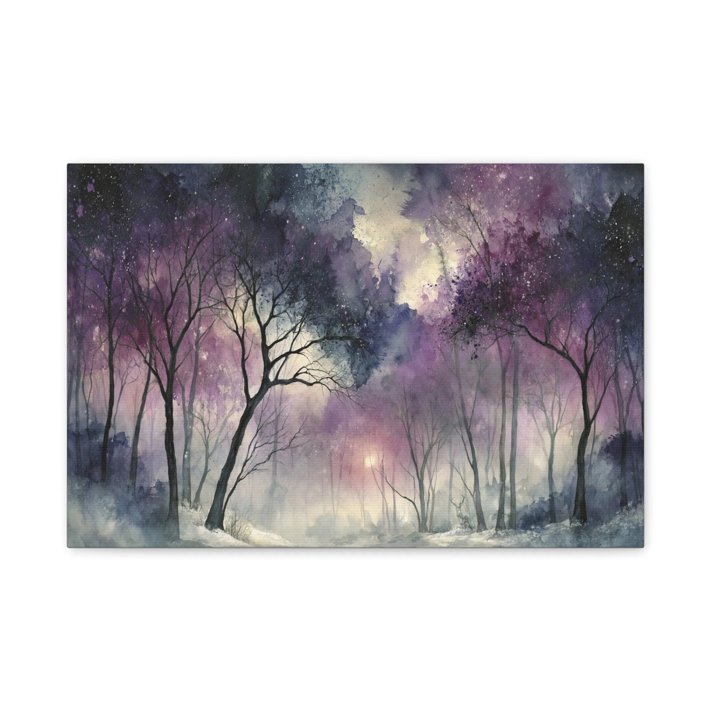 Tableau Forêt Violette - Bois Magique Nocturne