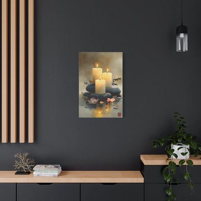 Tableau Bougies sur toile de coton 470 g/m²