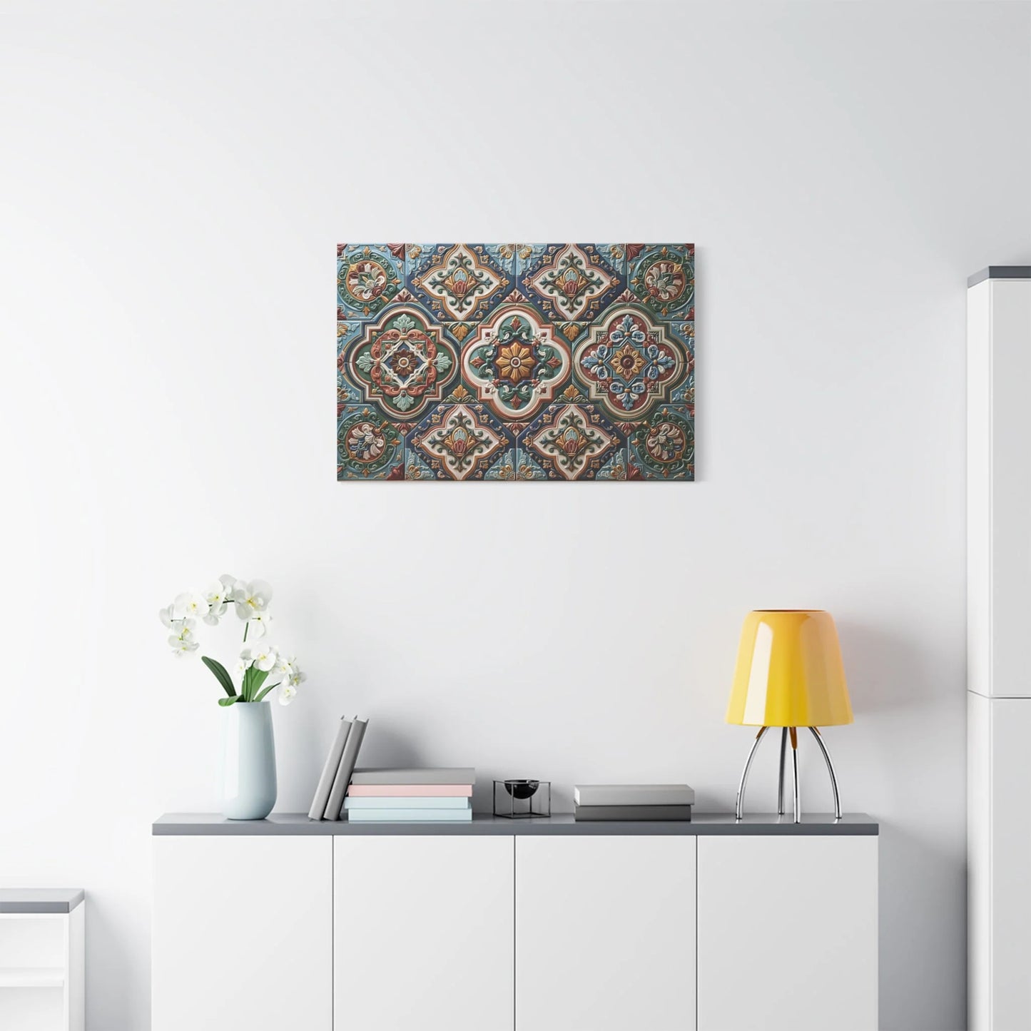 Tableau en Mosaïque Zellige Fès Meknès - Étoile Marocaine - ambiance loft haut de plafond