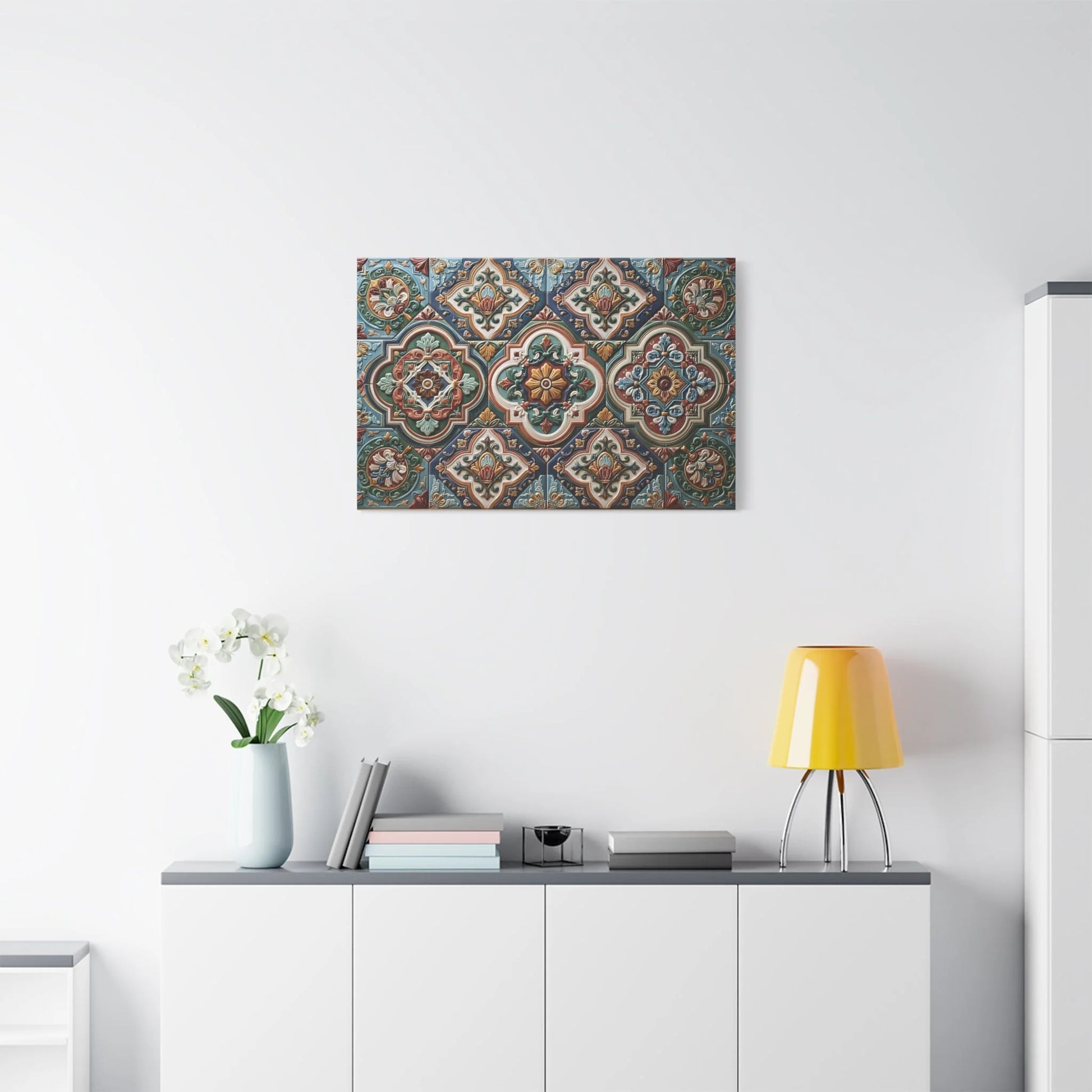 Tableau en Mosaïque Zellige Fès Meknès - Étoile Marocaine - ambiance loft haut de plafond