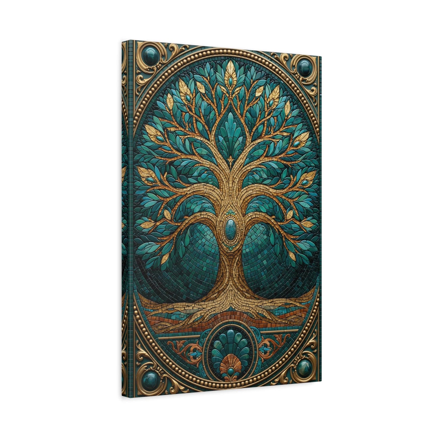 Tableau en Mosaïque Arbre de Vie - Racines Sacrées - intégration loft industriel