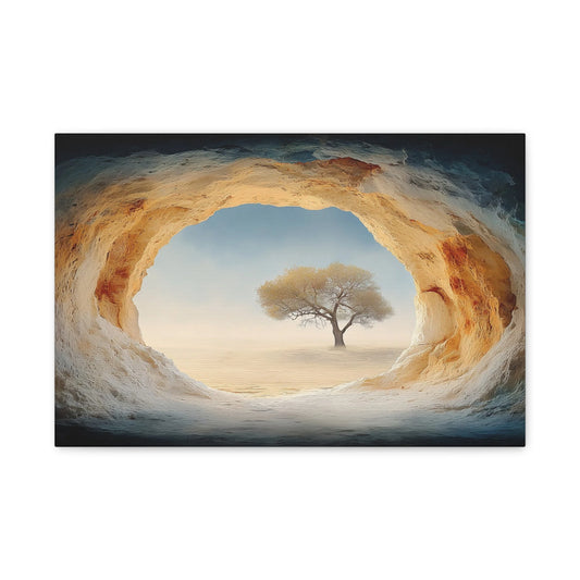 Tableau Grotte et Arbre Zen - Vers la Lumière