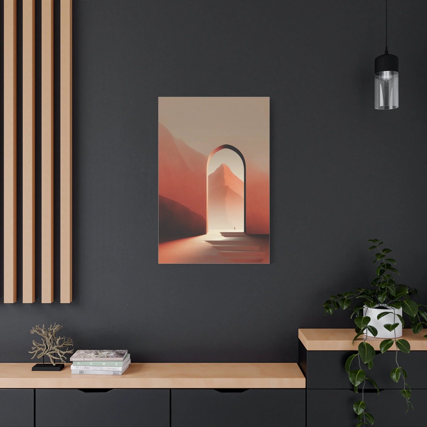 Tableau arche XXL — point focal d une cage d escalier