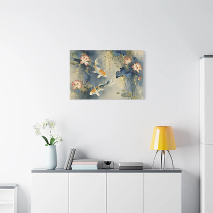 Tableau Tableau koi zen ambiance japandi