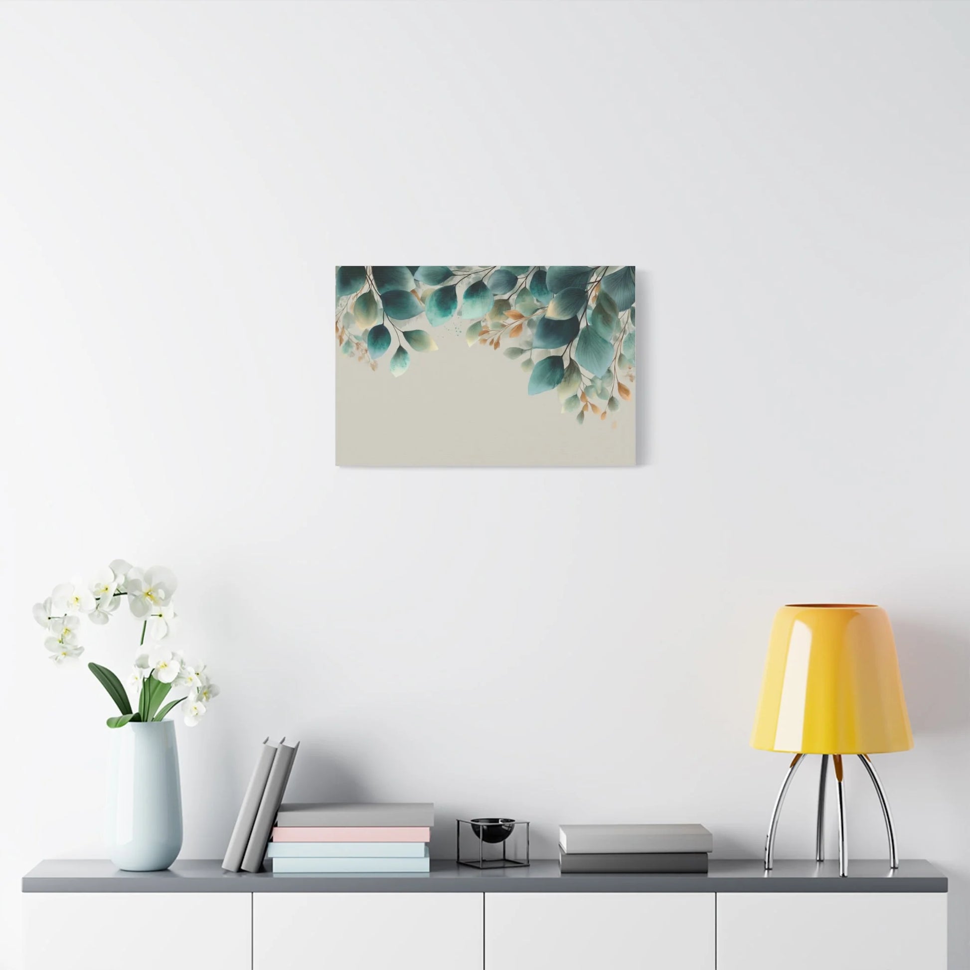 Tableau Aquarelle botanique vert sauge esprit scandinave