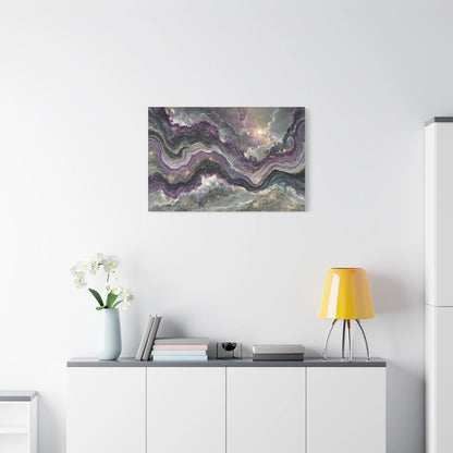 Tableau Tableau marbre violet noir ambiance haute couture