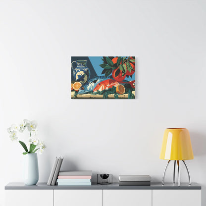 Tableau Nature Morte Poisson Corail Mer - Table Marine - ambiance chambre adulte