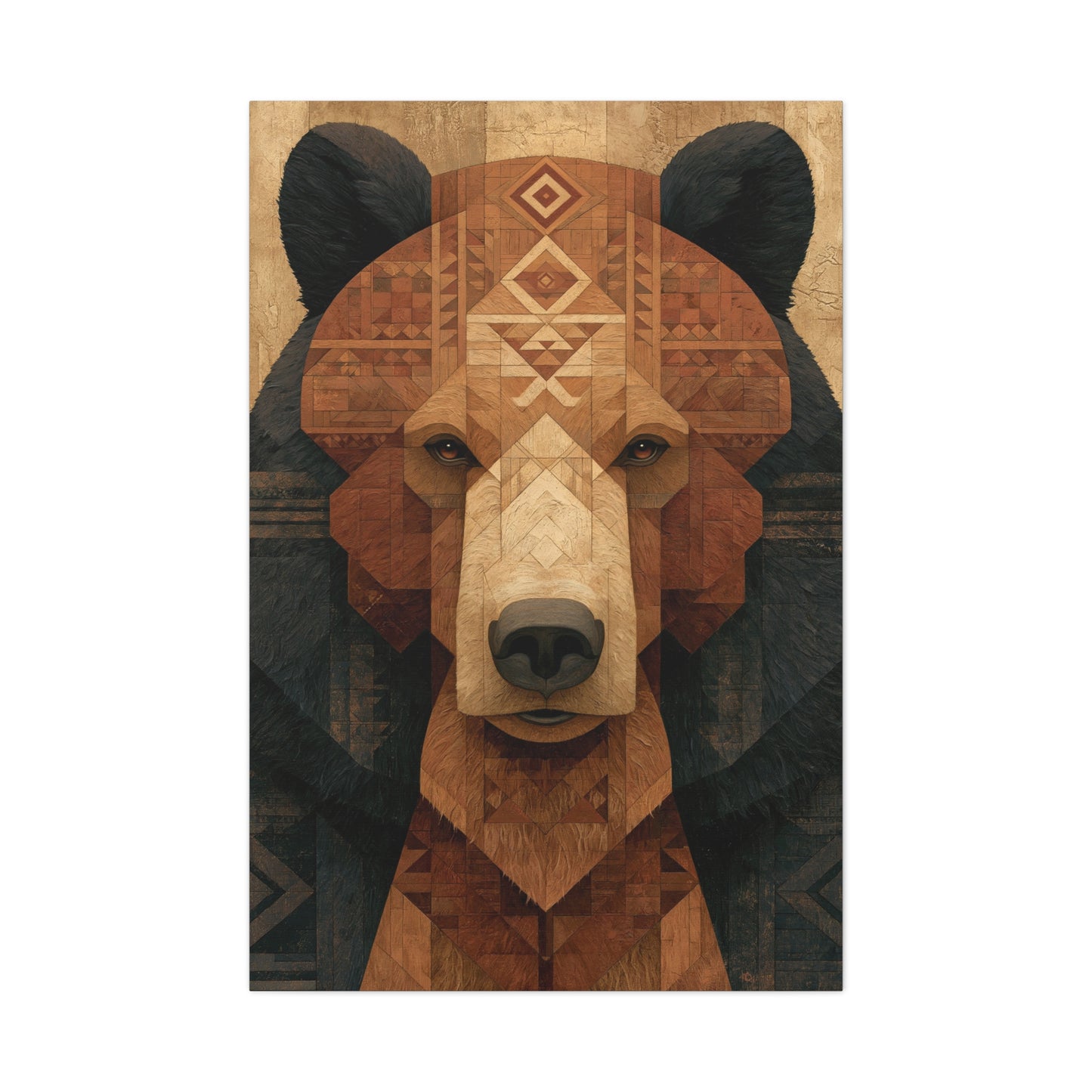 Tableau Ours Tribal Totem - Esprit Protecteur - format XXL