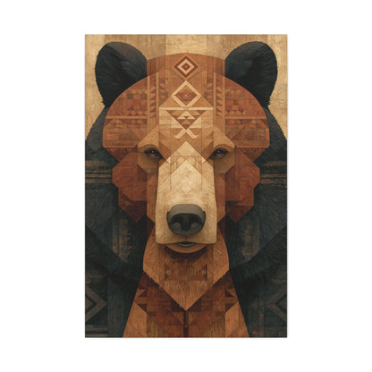 Tableau Ours Tribal Totem - Esprit Protecteur - format XXL