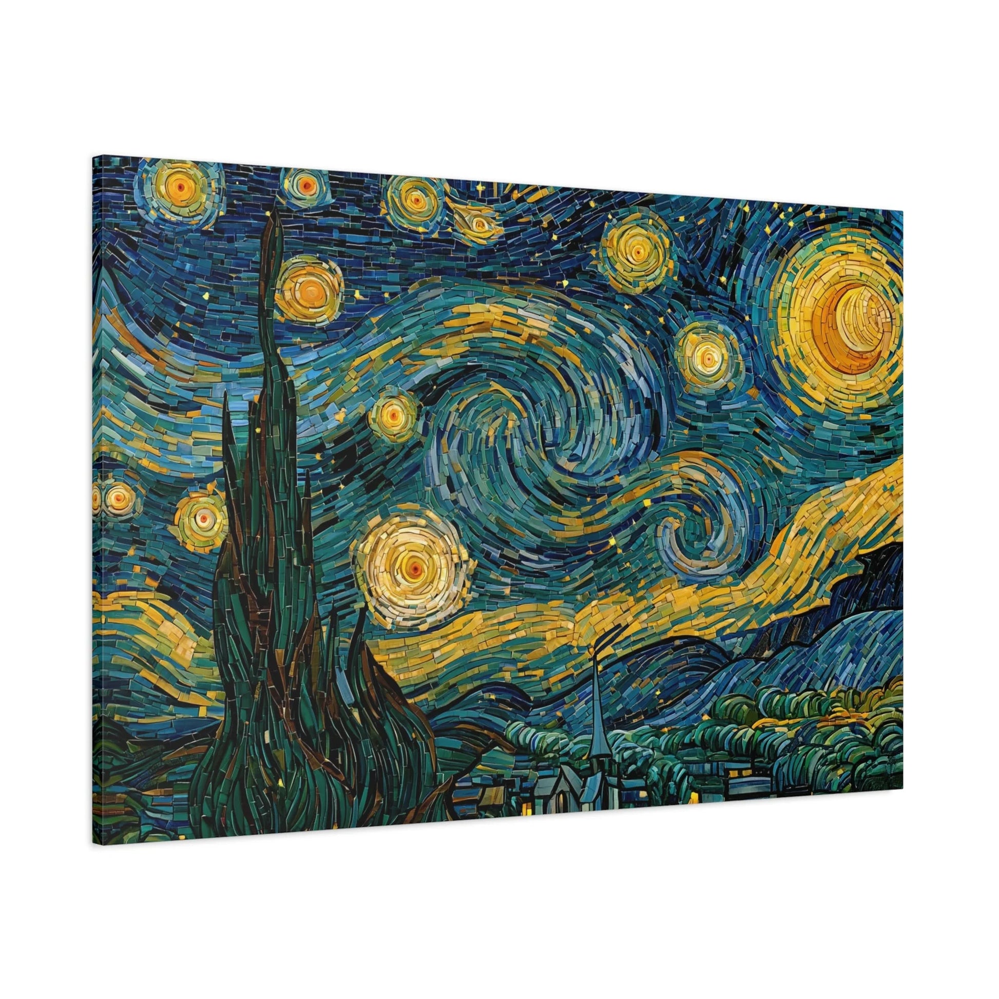 Tableau en Mosaïque Ciel Étoilé Tourbillon - Nuit de Tesselles - décor monumental espace ouvert
