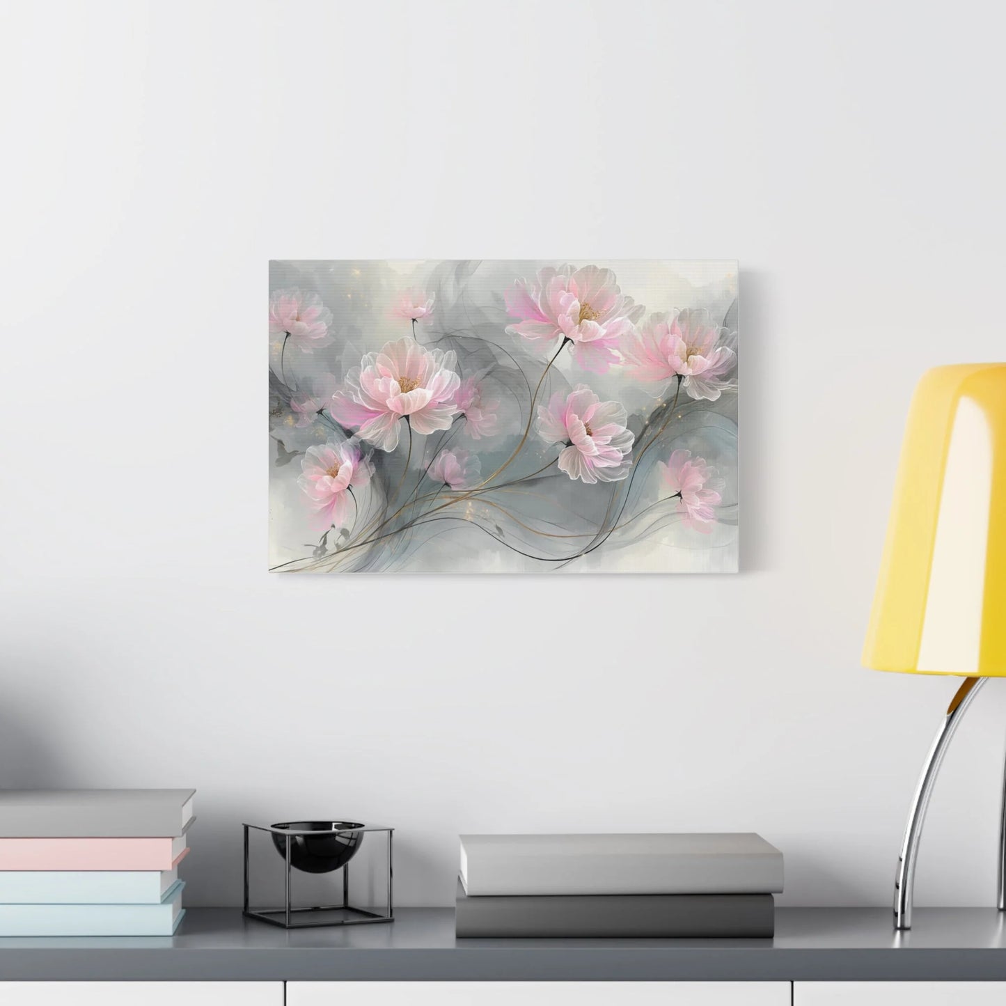 Tableau Pivoines dans un cabinet de soins