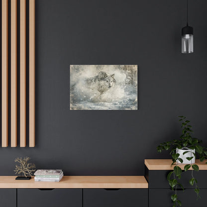 Tableau Loup en Course - Souffle du Sprint - vue intérieur architecte