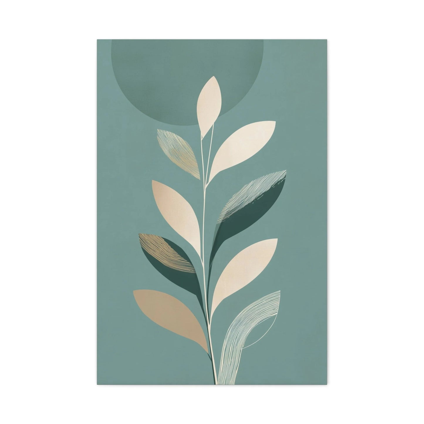 Tableau Minimaliste vert sauge esprit scandinave