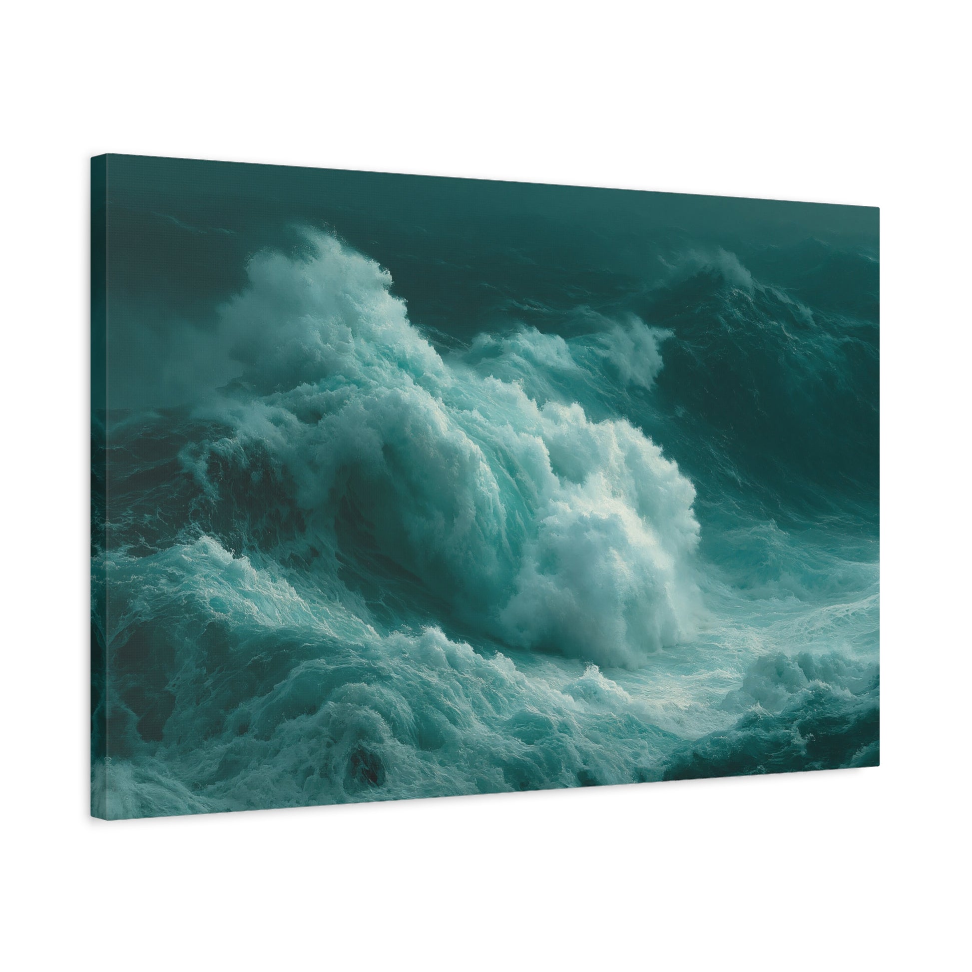 Vague monumentale bleue avec grand mur d ecume blanche - Art Virtuoso - vue 12/20