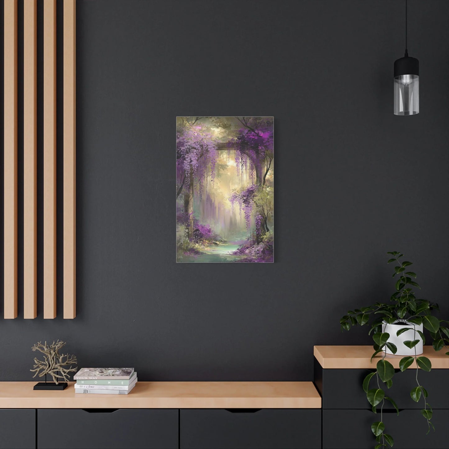 Tableau Glycine sur toile de coton 470 g/m²