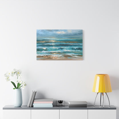 Mer abstraite en bandes bleu sable et ecume blanche - Art Virtuoso - vue 13/20