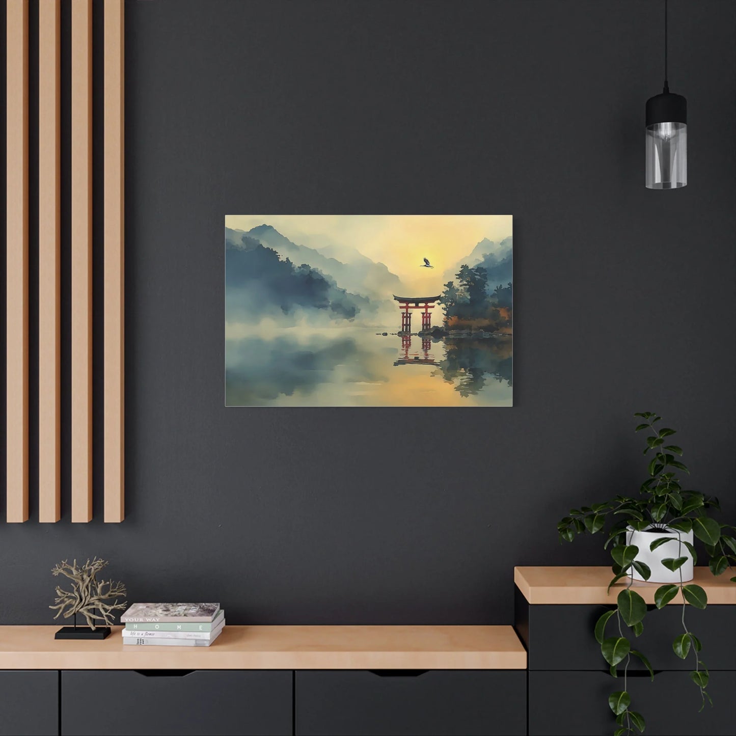 Tableau Torii vermillon atmosphère Itsukushima