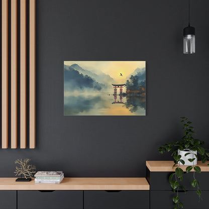 Tableau Torii vermillon atmosphère Itsukushima