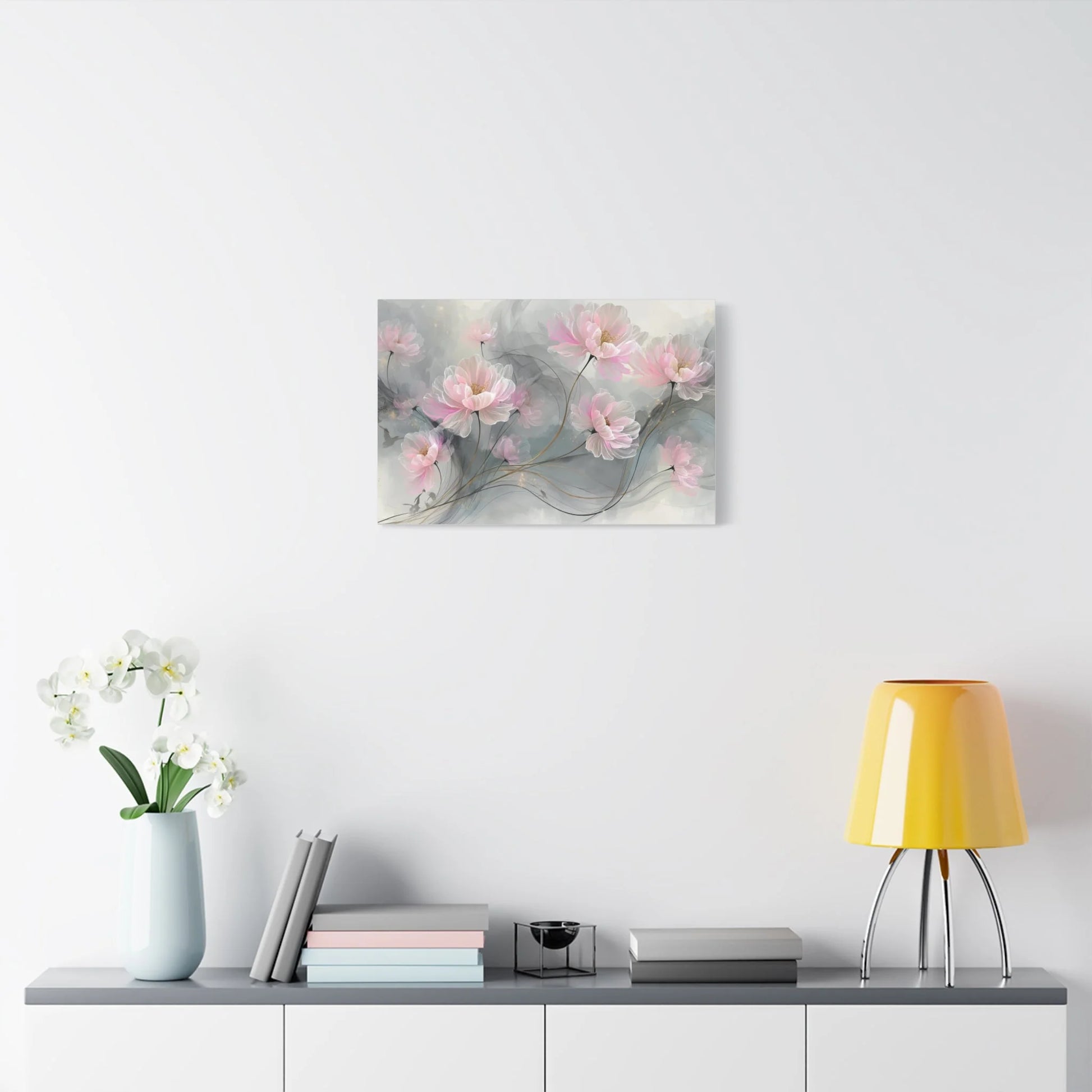 Tableau Pivoines aquarelle esprit nature morte impressionniste