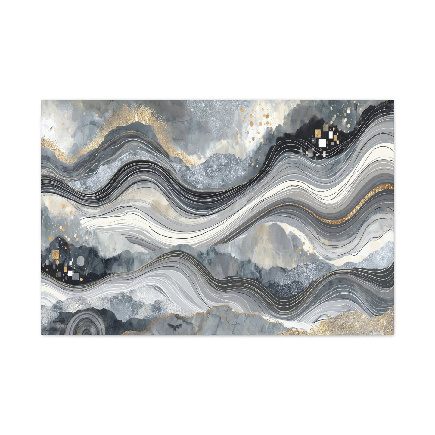 Tableau Abstrait gris esprit marbre Carrare