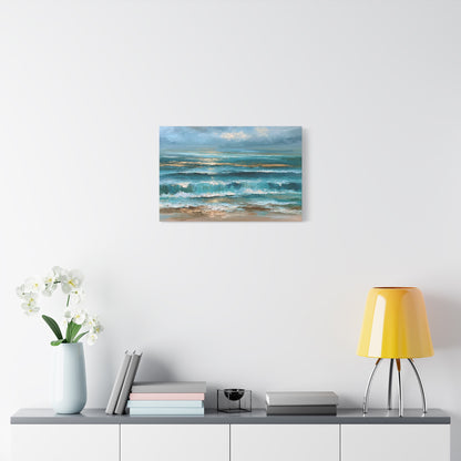 Mer abstraite en bandes bleu sable et ecume blanche - Art Virtuoso - vue 10/20