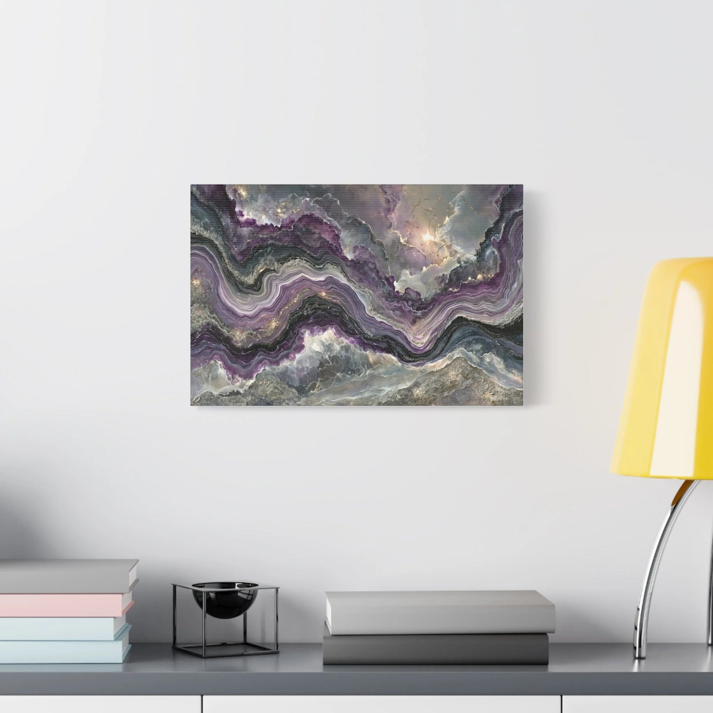 Tableau Marbre violet dans un loft contemporain