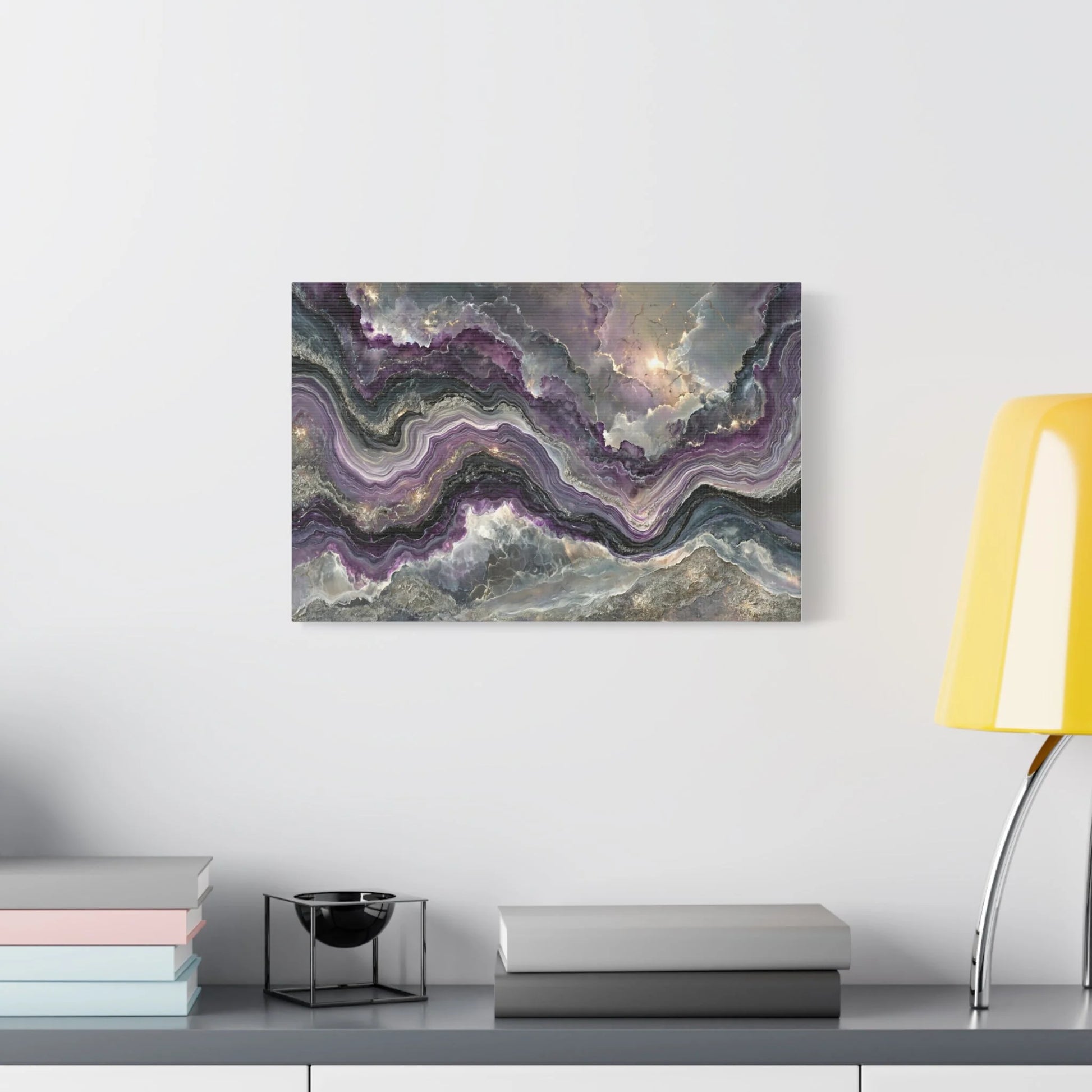 Tableau Marbre violet dans un loft contemporain