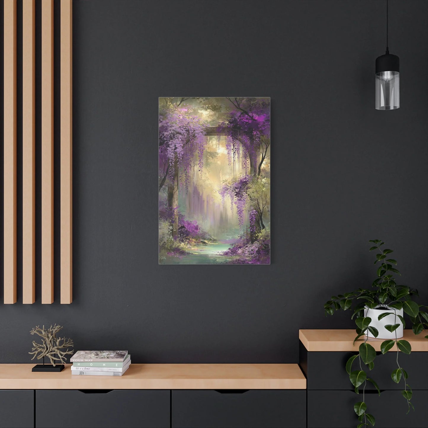 Tableau Pergola glycines atmosphère jardin secret