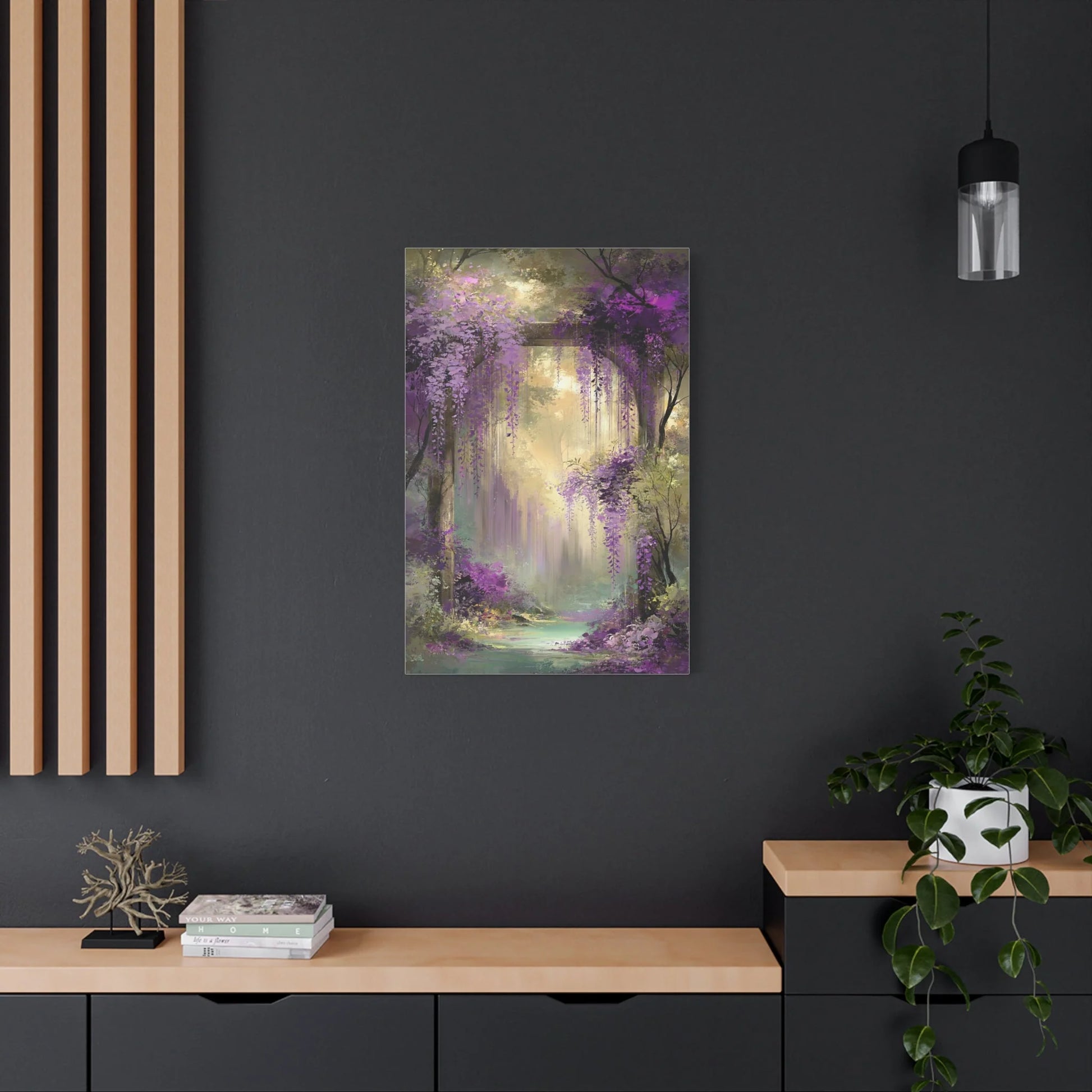 Tableau Pergola glycines atmosphère jardin secret