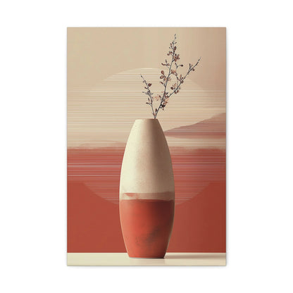 Tableau vase élancé bicolore terracotta — vue principale