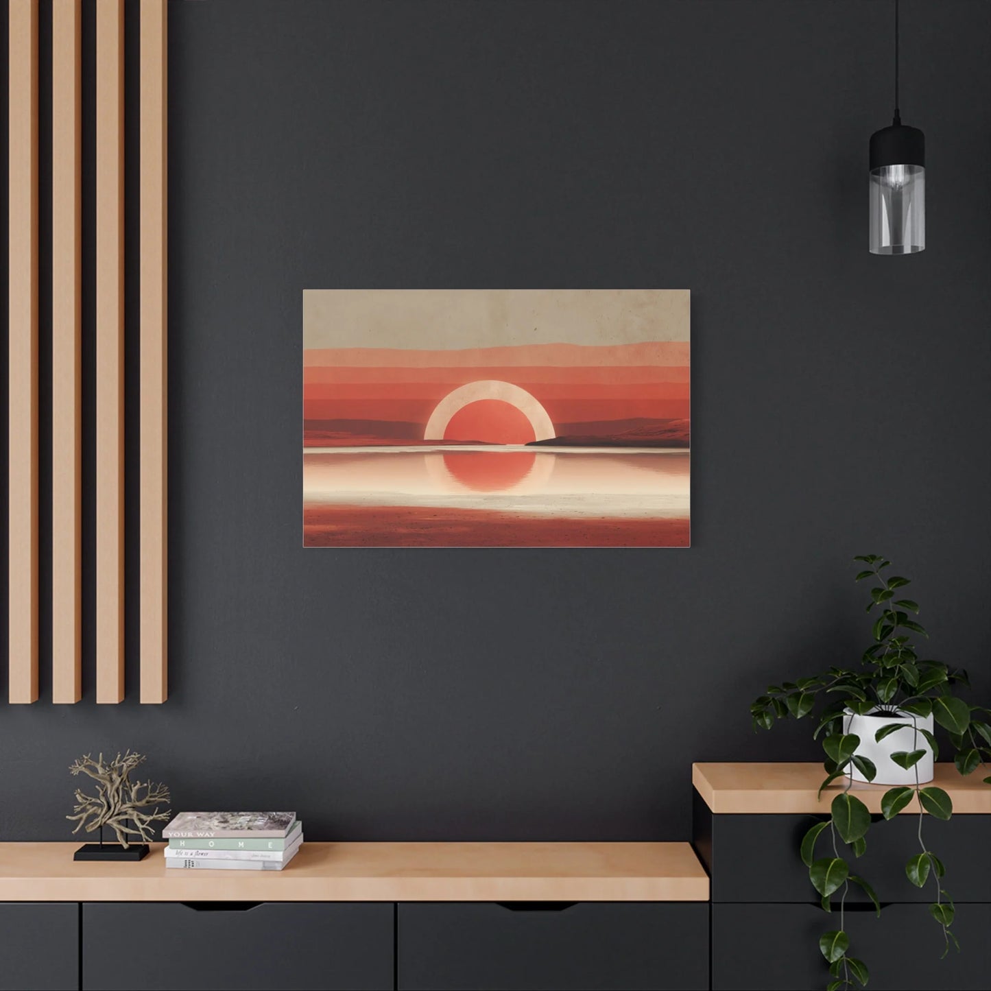 Tableau tableau voûte XXL — point focal d'une chambre adulte