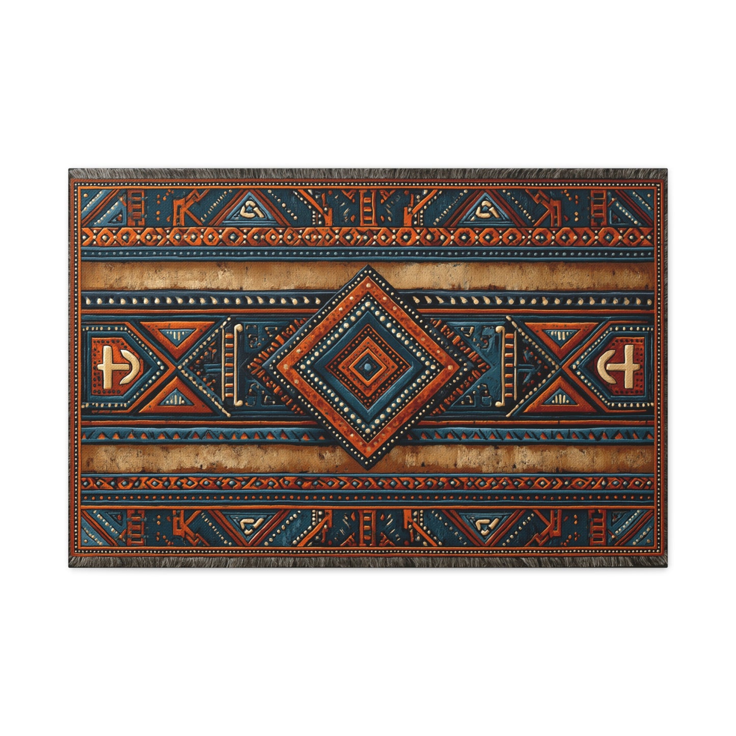 Tableau Africain Kente Géométrique - format L - Art Virtuoso