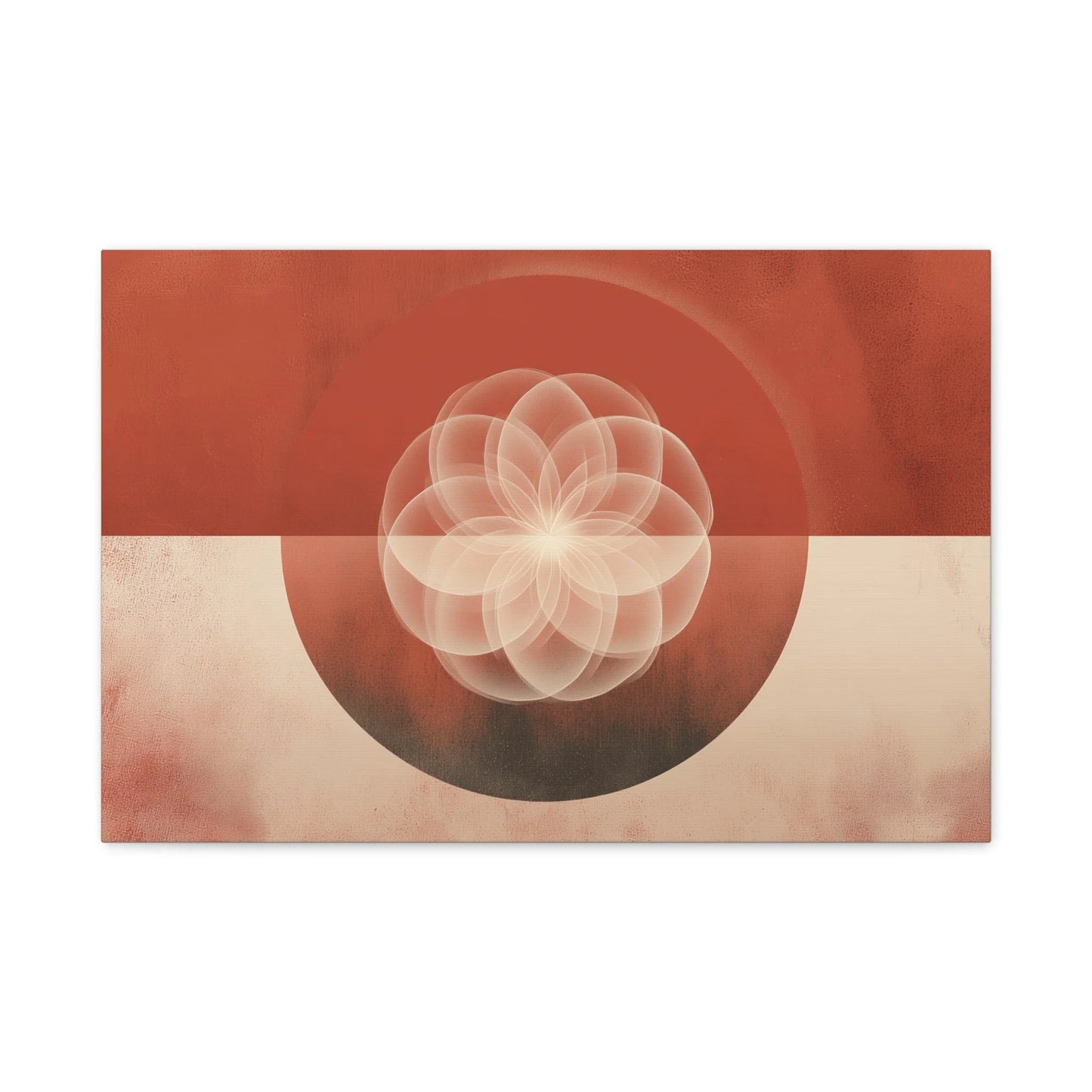 Tableau mandala fleur de vie terracotta — vue principale