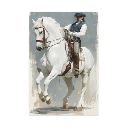 Cheval Andalou accroché dans un salon classique