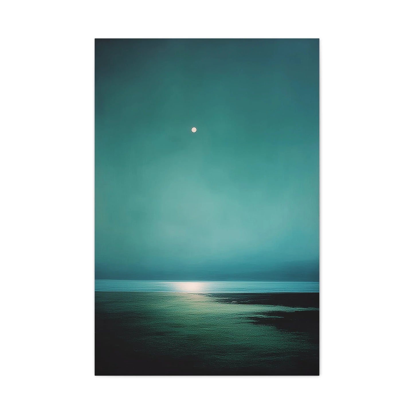 Tableau Clair de lune vert sauge nocturne