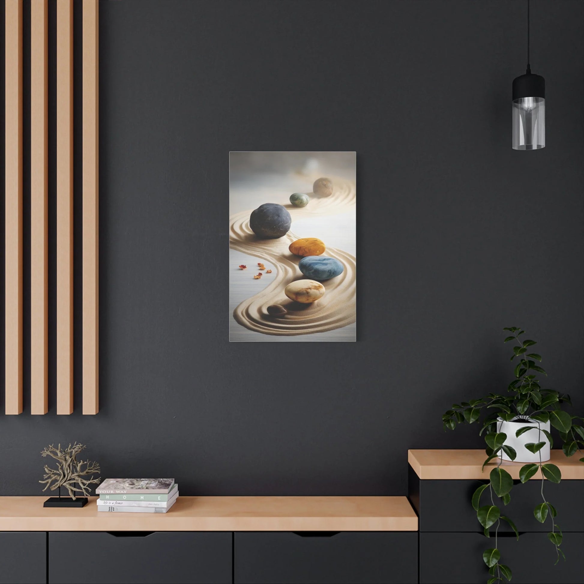 Tableau Jardin sec sur toile de coton 470 g/m²