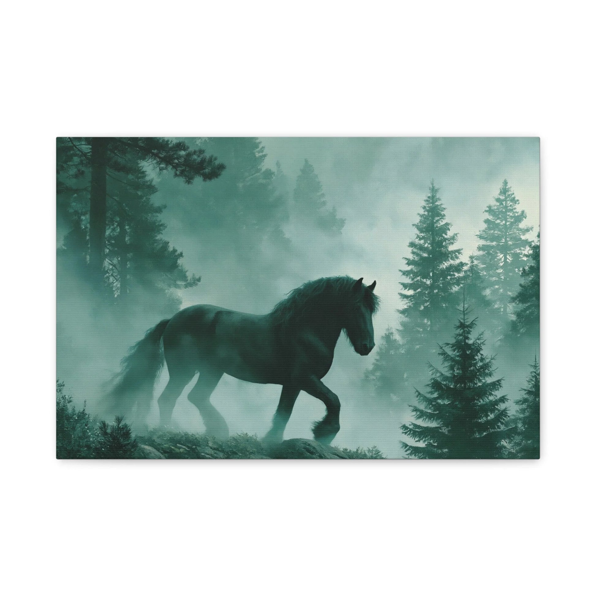 Tableau Cheval Frison - Brume du Sapin