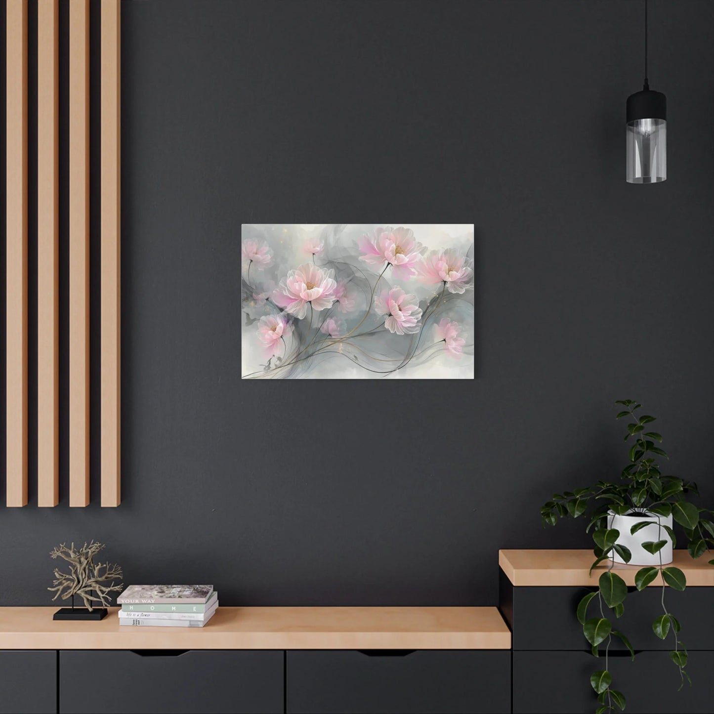 Tableau Pivoines sur toile de coton 470 g/m²