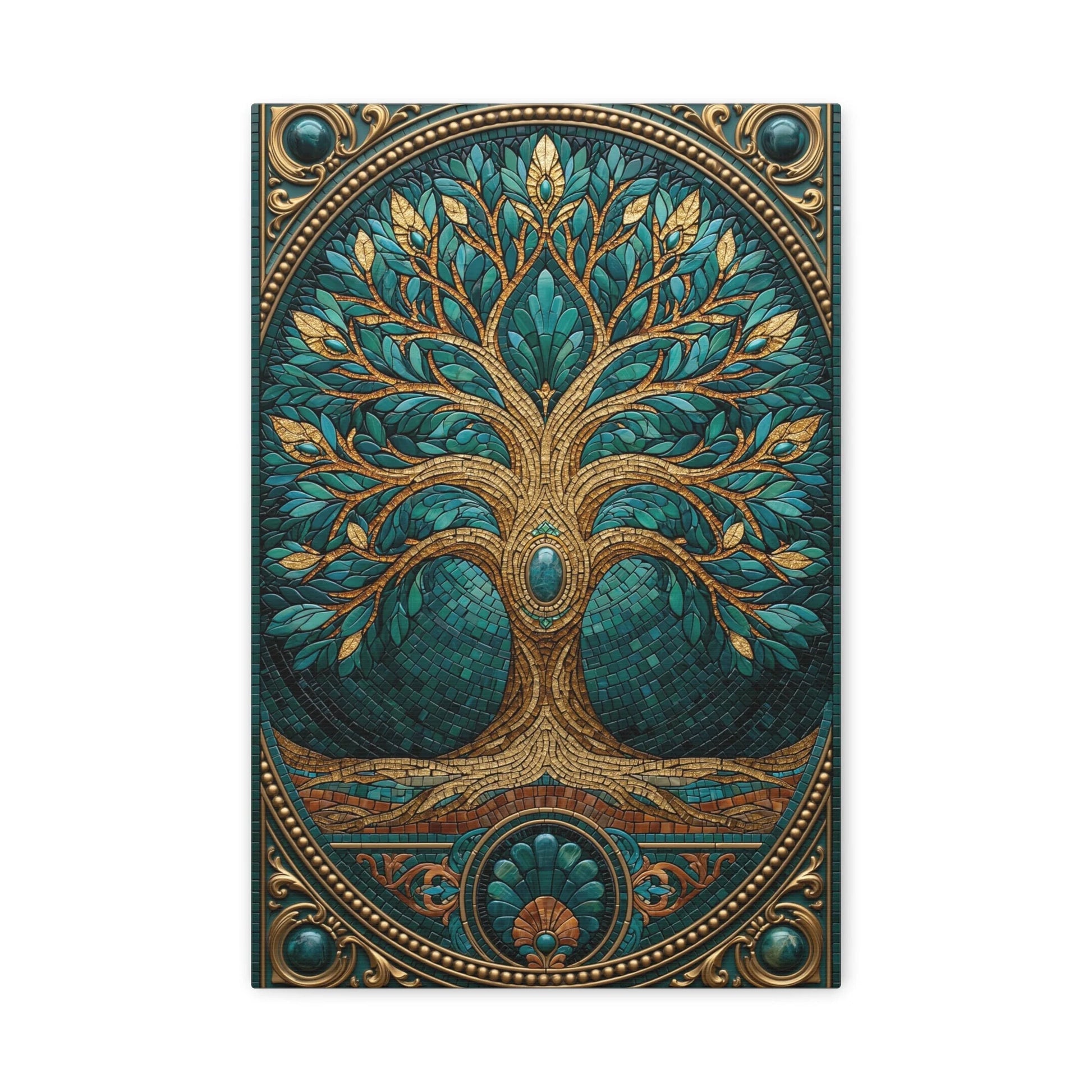 Tableau en Mosaïque Arbre de Vie - Racines Sacrées