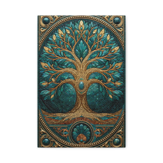 Tableau en Mosaïque Arbre de Vie - Racines Sacrées