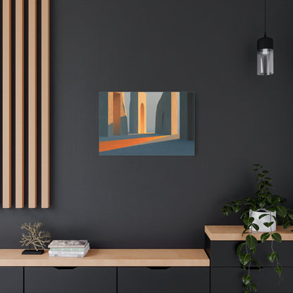 Grand Tableau Beige Or Portique Soleil
