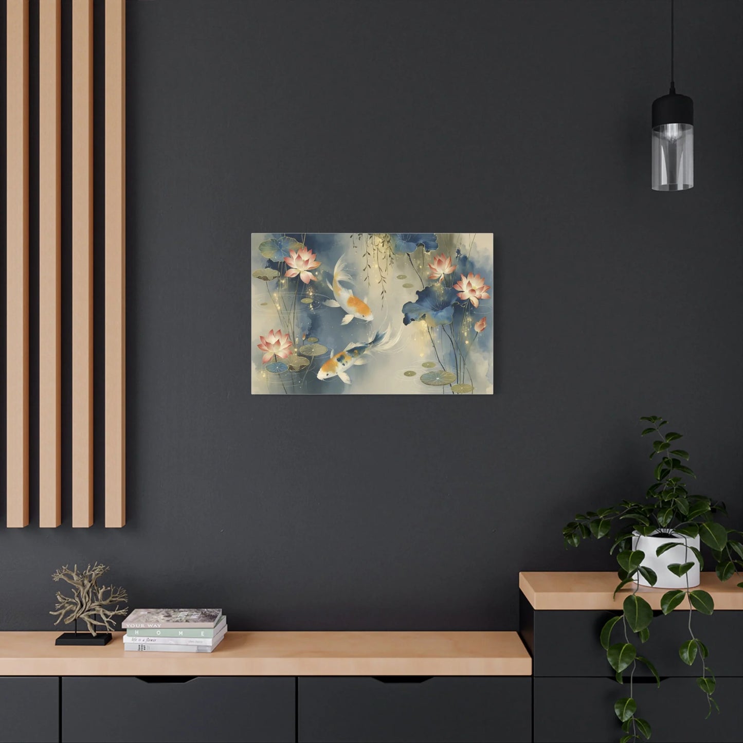 Tableau Koi sur toile de coton 470 g/m²