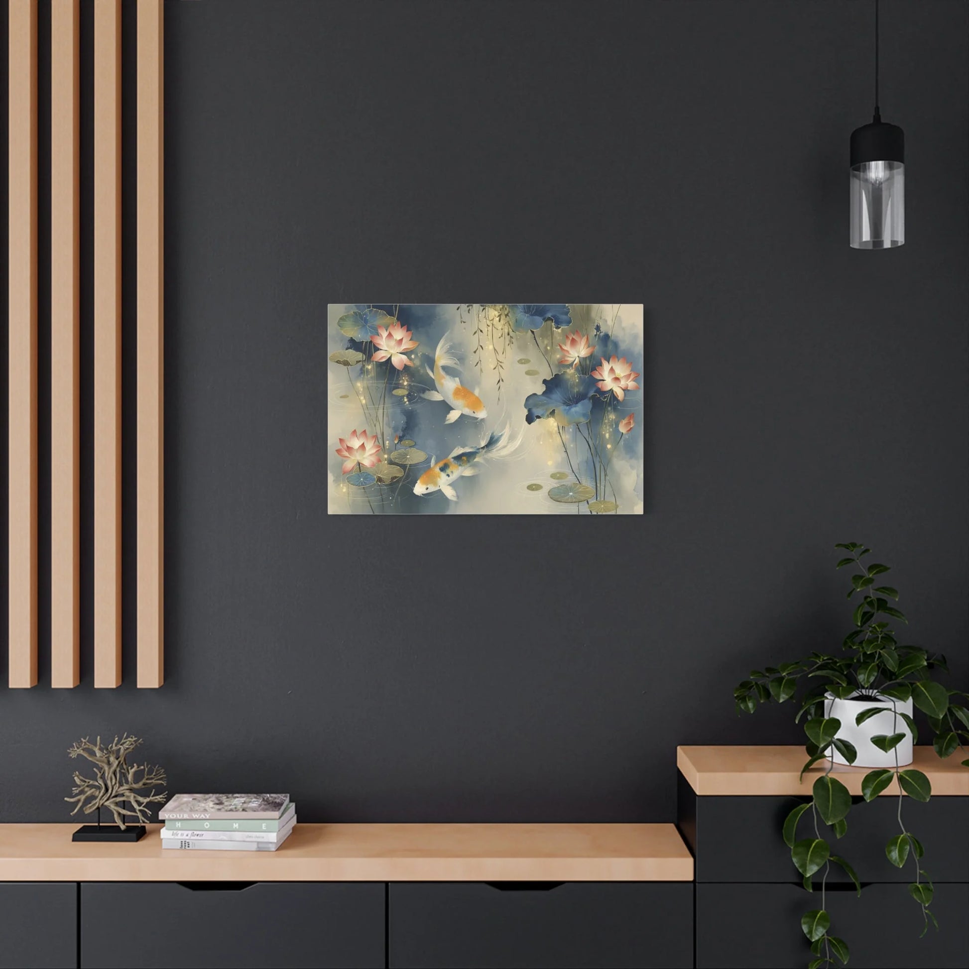 Tableau Koi sur toile de coton 470 g/m²
