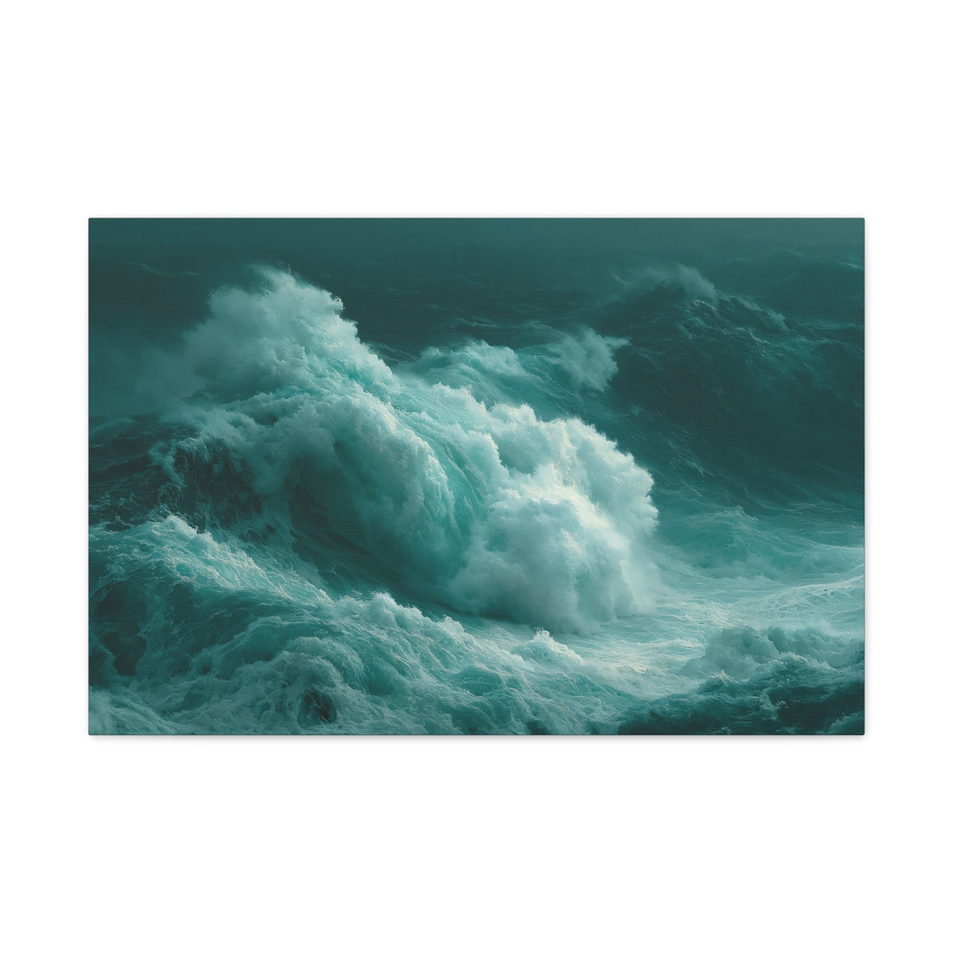 Vague monumentale bleue avec grand mur d ecume blanche - Art Virtuoso - vue 3/20