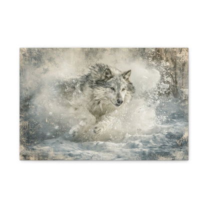Tableau Loup en Course - Souffle du Sprint