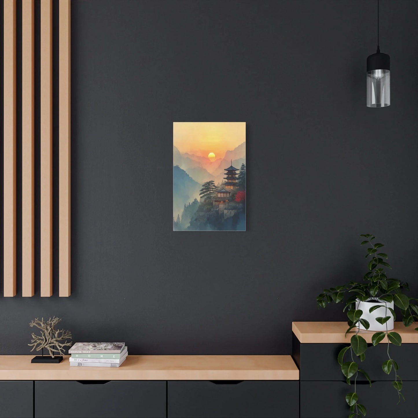Tableau Détail des toitures incurvées de la pagode