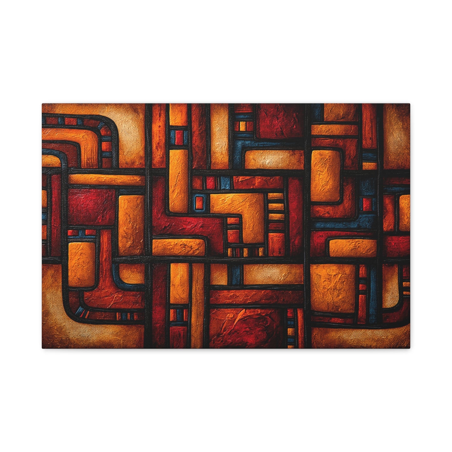 Tableau Africain Imigongo Terracotta - format M - Art Virtuoso