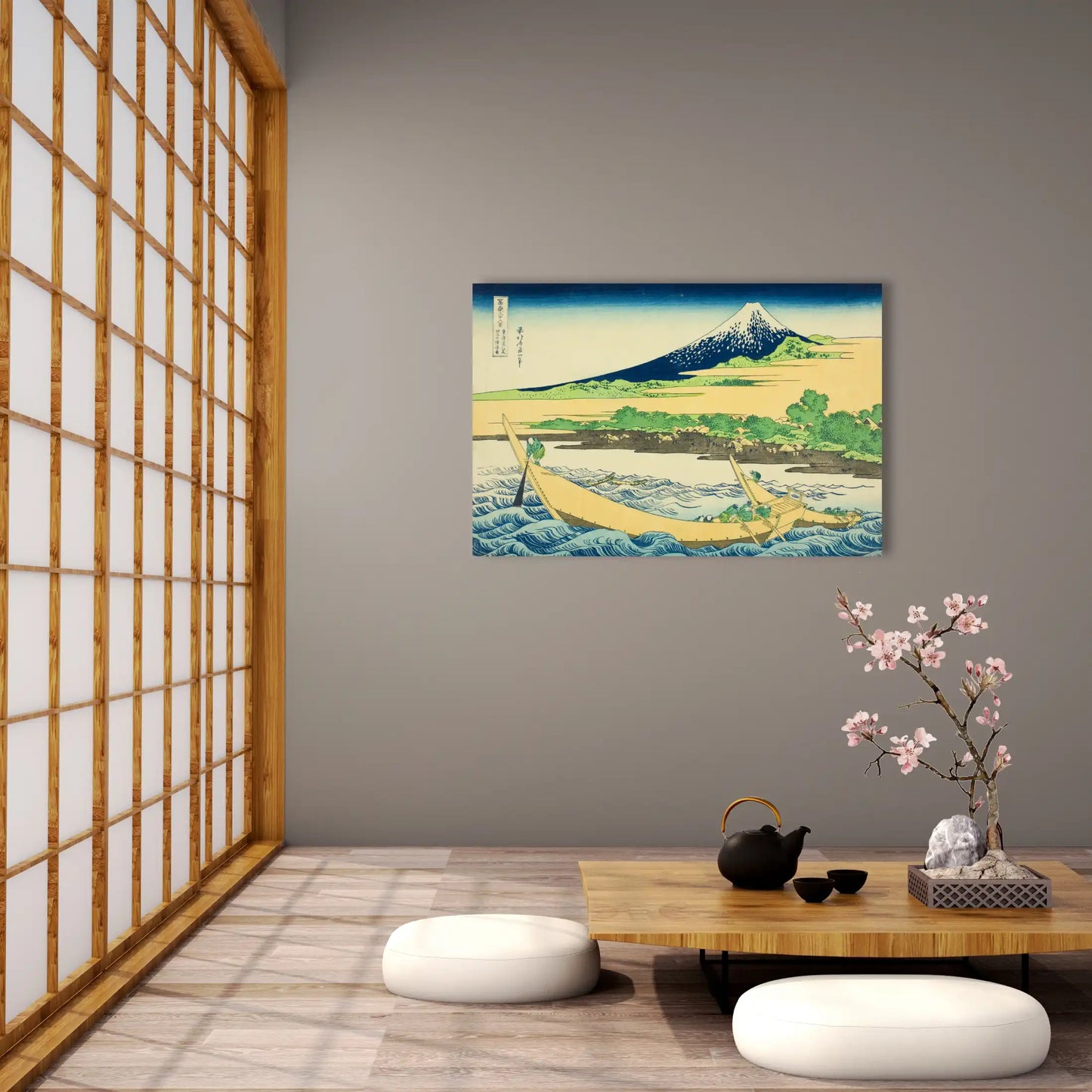 Tableau Hokusai - Baie de Tagonoura près d'Ejiri sur le Tōkaidō