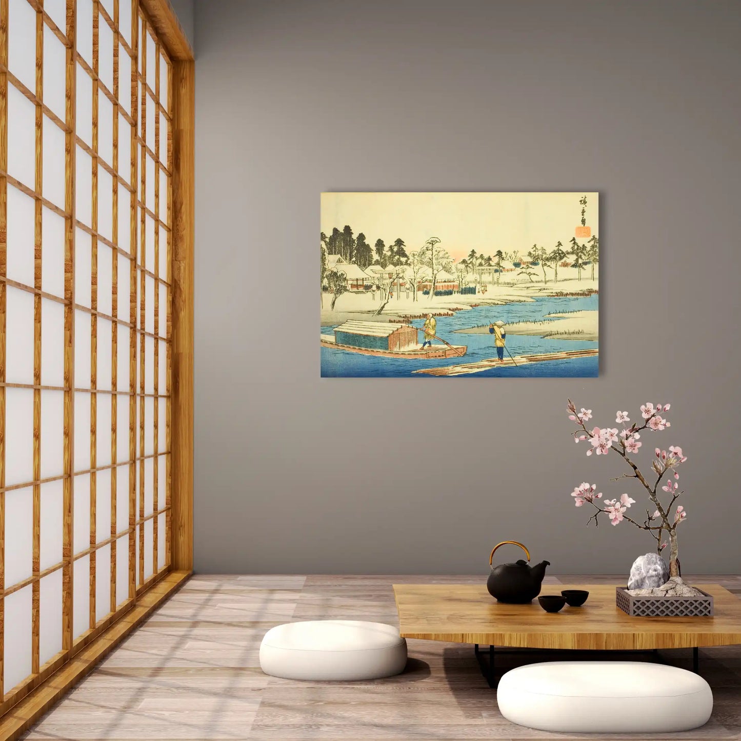 Tableau Hiroshige - Beau temps après  la neige à Massaki
