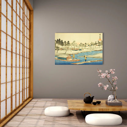 Tableau Hiroshige - Beau temps après  la neige à Massaki